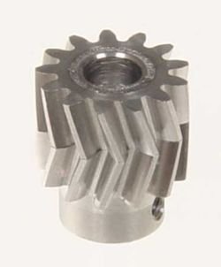 Pinion for herringbone gear 13teeth, M1, dia.6mm