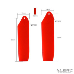 450/470 - Tail Blades ALZRC Red 69mm