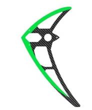 Vertical fin, carbon, neon-green, LOGO 700