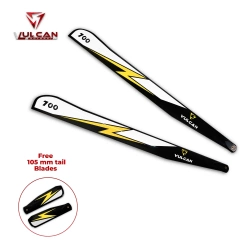 VULCAN ROTORS Precision Main Rotor Blades 700mm EVO + Tail Blades 105mm
