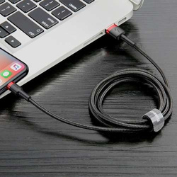 Cable USB to Lightning Baseus Cafule 2.4A 1m (Black)