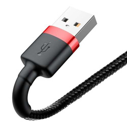 Kabel USB do Lightning Baseus Cafule 2.4A 1m (Czarny)