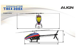 RC Helicopter Align T-REX 300X Dominator Super Combo RTF