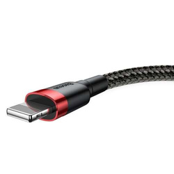 Kabel USB do Lightning Baseus Cafule 2.4A 1m (Czarny)