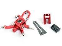 Blade 130X - Alu. Swash Plate V2 w/ Back AR Guide (Red)