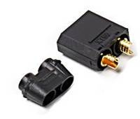 Wtyczka XT90 męska czarna z osłonką