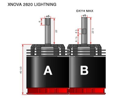 Silnik Xnova 2820 Lightning 920KV Goblin 380 / OXY