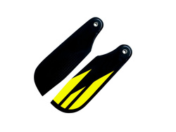 Łopatki ogonowe węglowe SAB 72mm żółte
