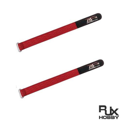 Battery Strap RJX Kevlar anti-slip (250x20mm 2 pcs) Red