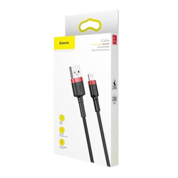 Kabel USB do Lightning Baseus Cafule 2.4A 1m (Czarny)