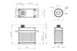 Serwo MKS X8 HBL850 (550-700)