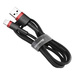 Kabel USB do Lightning Baseus Cafule 2.4A 1m (Czarny)