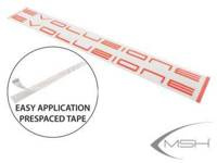 Protos 380 evo - Pre spaced stickers EVO - Red