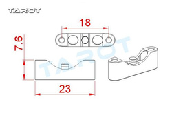 470L - Metal vertical wing holder 