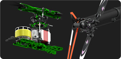 Heli RC OMP Hobby M5 KIT 550 Green with RT rotorblades