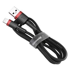 Kabel USB do Lightning Baseus Cafule 2.4A 1m (Czarny)