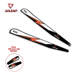 VULCAN ROTORS Precision Main Rotor Blades 700mm EVO + Tail Blades 105mm
