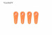 Metal servo horn 25T ALIGN/Futaba/KST Orange (4pc)