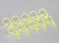 Large-ring 90 Deg Body Clips (Yellow) (1 Pcs)