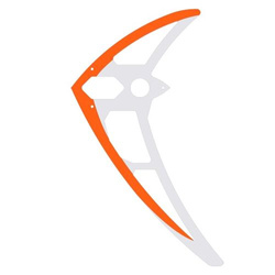 Vertical fin, carbon, orange-white, LOGO 700