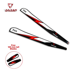 VULCAN ROTORS Precision Main Rotor Blades 700mm EVO + Tail Blades 105mm