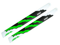 ZEAL Energy Carbon Fiber Main Blades 360mm (Green)