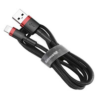 Kabel USB do Lightning Baseus Cafule 2.4A 1m (Czarny)